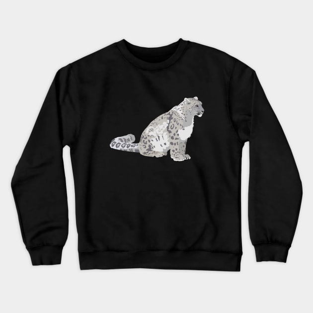 Snow Leopard Wild Cat Crewneck Sweatshirt by NorseTech